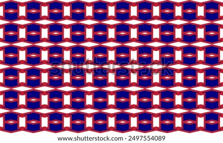 blue and red square diamond pattern, seamless blue and red diamond arrow zigzag line on white pattern, arrow up and down chevron tile repeat seamless pattern replete image design fabric print