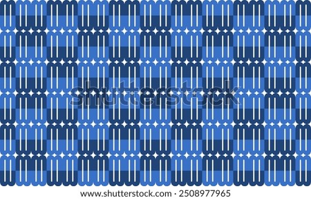 background with gradient strip cross to check board pattern, repeated replete image design as fabrics printed design patter retro grid