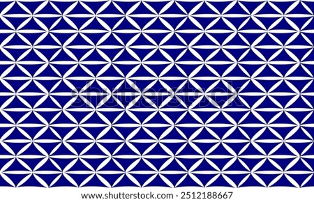 seamless geometric pattern with triangles, background of Two tone blue seamless geometric, blue pattern of up and down triangles diamond block repeat arrow in blue replete image design for fabric prin