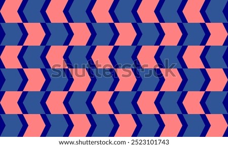 geometric pattern with squares, blue pink square, seamless blue arrow zigzag line on white pattern, arrow left and right chevron tile repeat seamless pattern replete image design fabric print