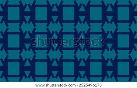 blue green block rectangle and triangle grunge pattern background seamless repeat pattern, replete image design for fabric printing or wallpaper, print, letter