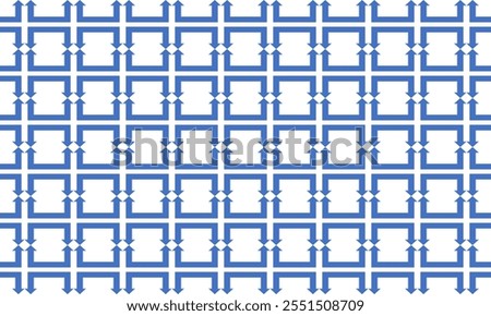 two tone Blue background, Diagonal grid Tile. Diagonal Chess Blue White Tile. rectangle block on white background seamless repeat pattern, replete design for fabric printing, square arrow