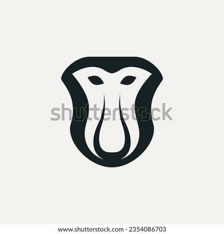 Proboscis Monkey Shield Logo ideas