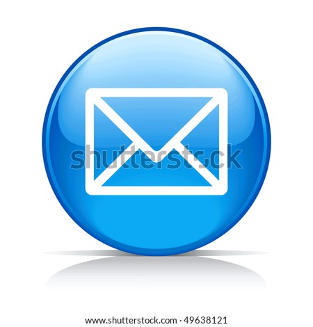 E-Mail Circle Blue Button Icon Isolated On White Stock Vector ...