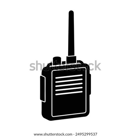 vector silhuotte of walkie talkie on white background