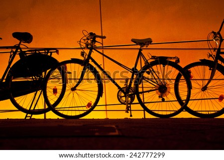 bike silhouette on wall