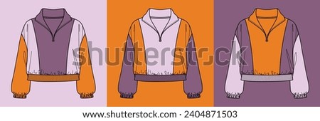 Sweatshirt design , Unisex wear , sportwear , colourful flat design