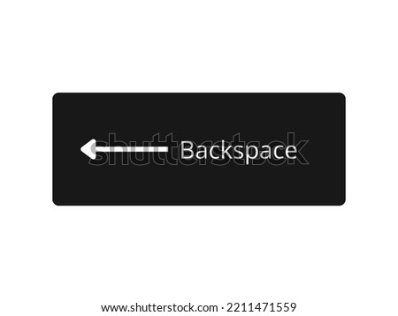 Buttons a keyboard Backspace icon. 