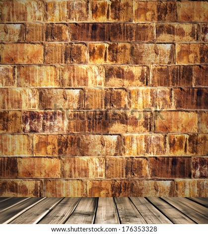 Abstract weathered stone texture of stained old dark stucco gray and painted red, brown, yellow brick wall background in rural room, grungy rusty blocks of stonework technology architecture wallpaper