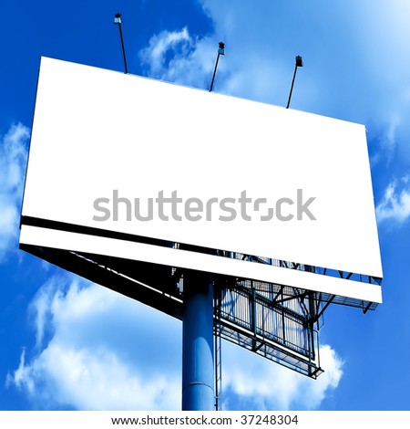 Blank big billboard in square composition