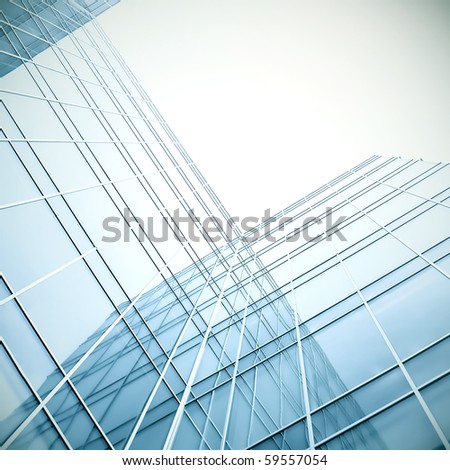 glass building perspective view