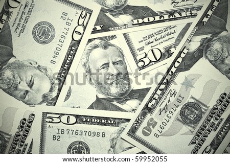 heap of fifty dollars background