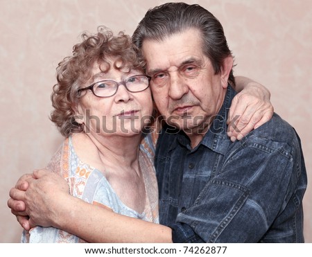 actual gladness of elderly people hugging