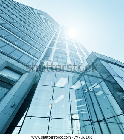 abstract texture of blue glass modern building skyscrapers