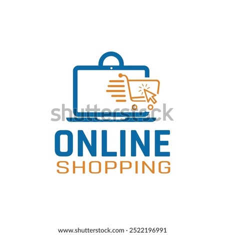 Online shopping design vector, Online shopping logo