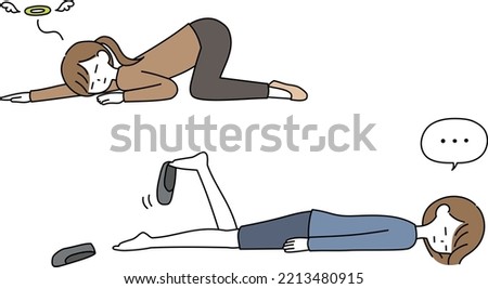 
Women who are unmotivated to lie down on the ground