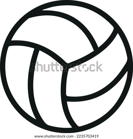 Voleyball minimal line icon. Web stroke symbol design. Voleyball sign isolated on a white background. Premium line icon.