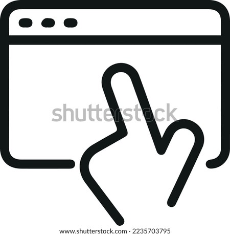 Vector touch line icon. Symbol in trendy outline style. Vector illustration isolated on a white background.