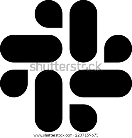 Social media icon with black color