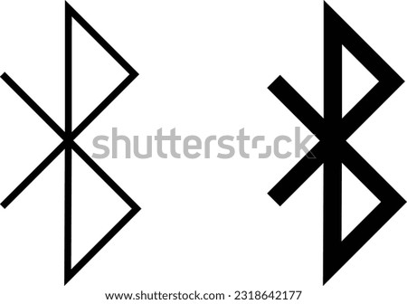 Bluetooth icon sheet, simple trendy flat style line and solid Isolated vector illustration on white background. For apps, logo, websites, symbol , UI, UX, graphic and web design. EPS 10.