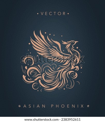 Asian traditional phoenix pattern ancient Chinese phoenix