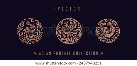 Asian traditional phoenix pattern ancient Chinese phoenix