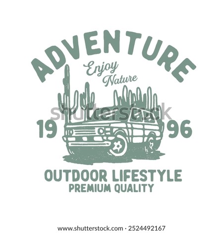 Offroad illustration offroad car graphic car design cactus illustration vintage car illustration offroad illustration adventure badge design offroad badge