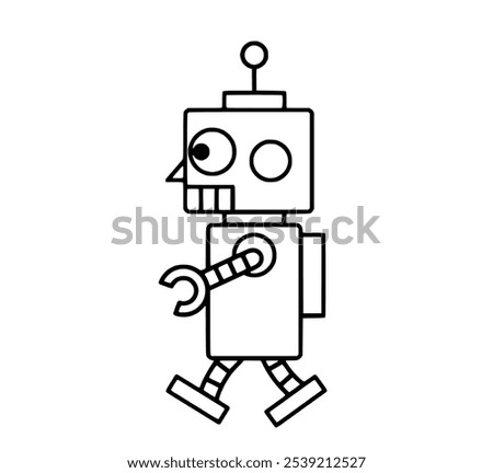 Robot icon vector image. Can also be used for web apps, mobile apps and print media.