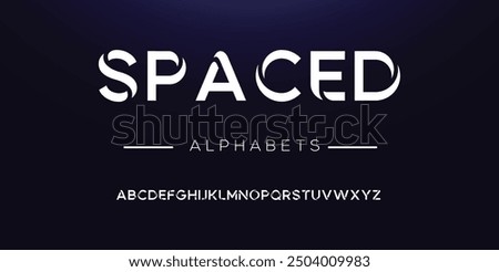 Design Modern abstract digital alphabet font. Minimal technology typography, Creative urban sport fashion futuristic font and with numbers. vector illustration.