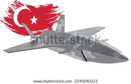  turkish plane unmanned air plane vector