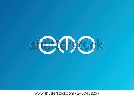 emc minimal letter logo, custom font circular letters