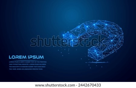 Futuristic low poly wireframe magnet.Modern wireframe vector magnet illustration. Business and marketing concept. it is isolated on a dark blue background.