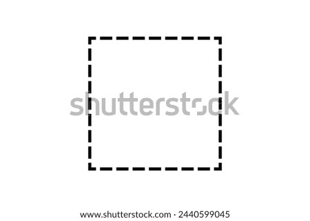 dotted square shape or dashed square shape