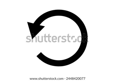 undo icon isolated on white background