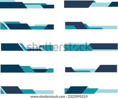 Set footer for letterhead. Abstract geometric background can used for letterhead, header, footer, layout, letterhed, landing page and print media.