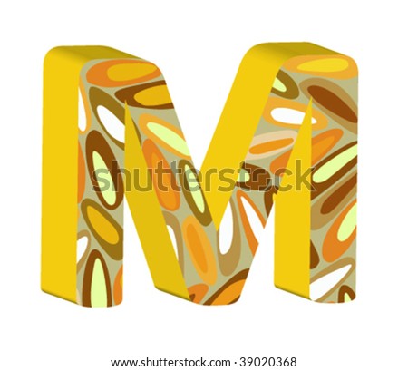 Letter M Of Retro Alphabet Stock Vector Illustration 39020368 ...