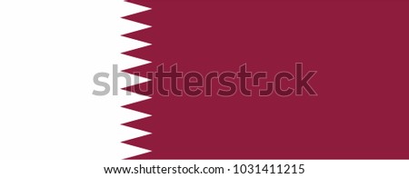 Flag of Qatar vector.