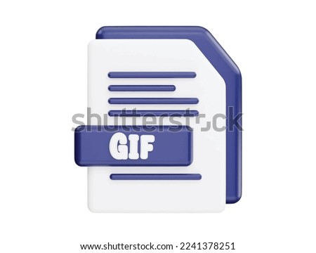 Gif file with 3d vector icon cartoon minimal style