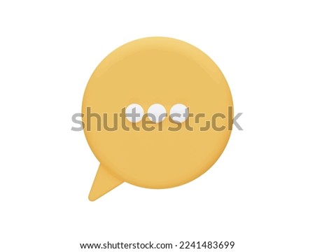 chat with three dots speech bubbles composition 3d icon