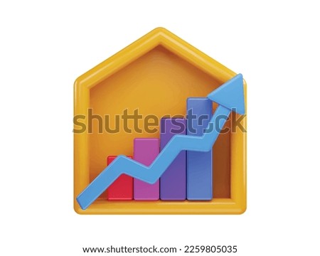 Real estate and money saving to loan house property concept with 3d vector icon illustration