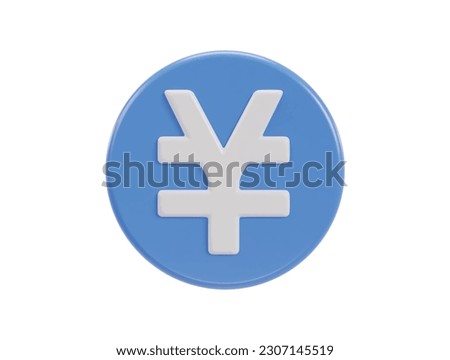 yen icon 3d rendering vector illustration
