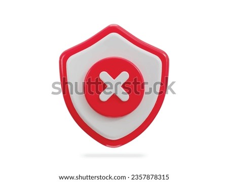Shield with security error icon
