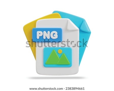 3d png file format icon vector illustration