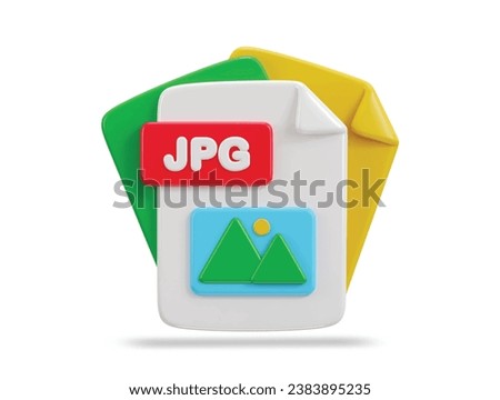 3d jpg file format icon vector illustration