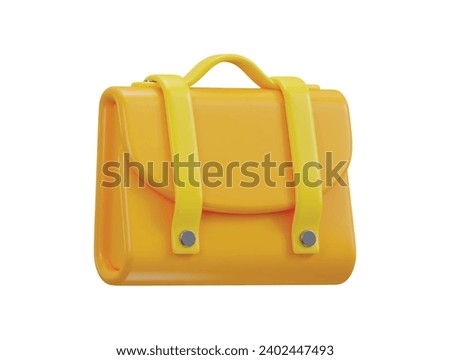 briefcase icon 3d rendering vector illustration