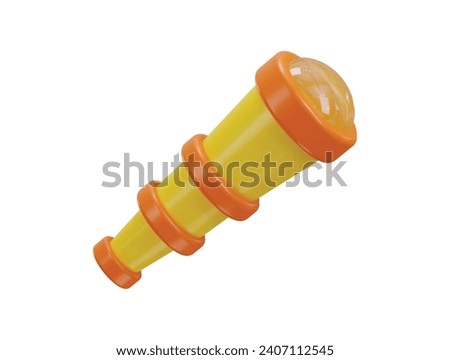 telescope icon 3d rendering vector illustration