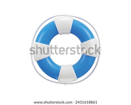floating lifebuoy icon 3d rendering vector illustration