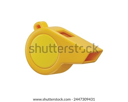 Emergency whistle icon 3d rendering vector illustration