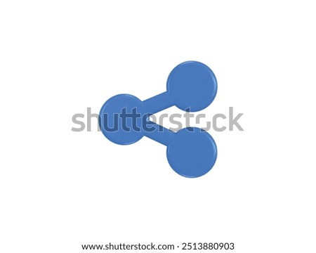 Share icon 3d rendering vector illustration