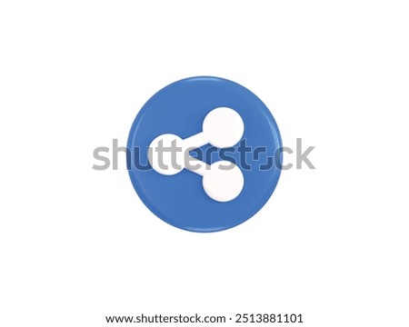 Share button icon 3d rendering vector illustration